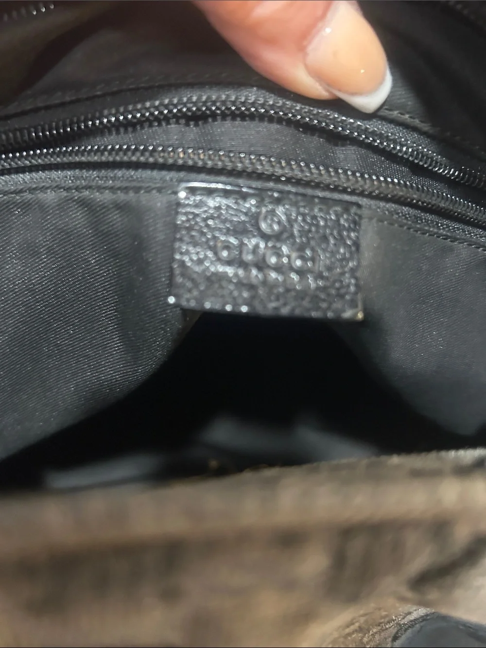 Gucci Black Monogram GG Messanger Bag with Red-Green Web Strap